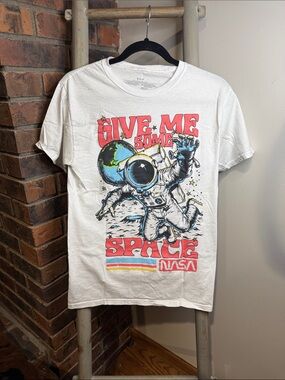 NASA “Give Me Some Space” Graphic T-Shirt | Adult Small | White Astronaut Tee